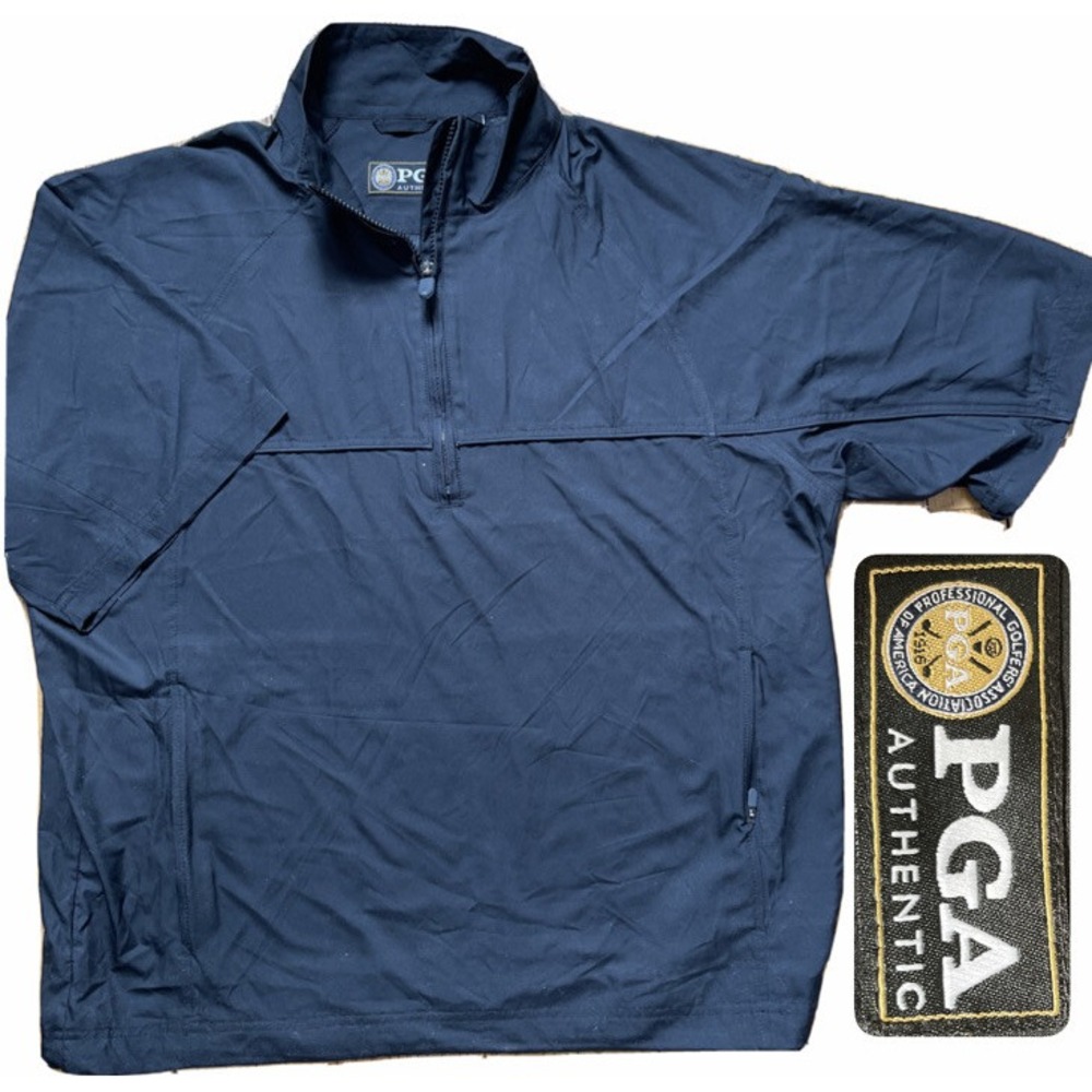 Authentic PGA Tour Golf Pullover Men's M 1/4 Zip Jacket Lightweight Windbreaker